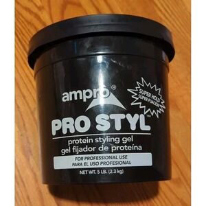 Bucket Ampro Pro Styl Super Hold Protein Styling Gel 5 Lb 80 Oz‎ Salon Size NEW